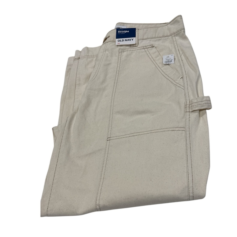 Old Navy High Waisted Utility Pant in Natural White NWT - Picture 5 of 11